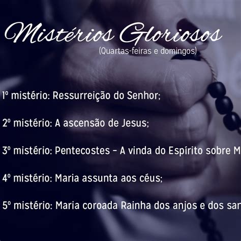 mistérios do terço de quarta feira|mistérios do domingo.